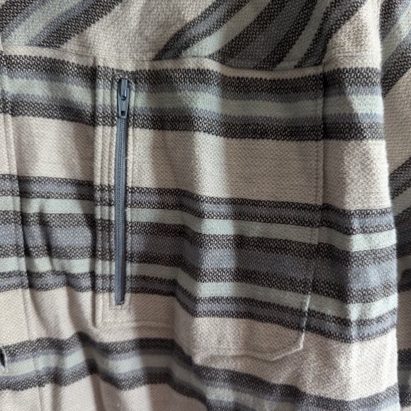 Ascend brand, from Cabela's. Men's 2XL. Cream with blue stripe - Picture 2 of 3